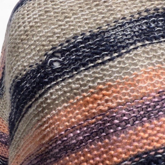 Lane Bryant Knit Striped Sweater Summer Coastal Hoodie Tan, Plus Size 26W/28W/4X - Picture 6 of 10